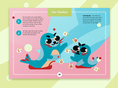 Seals play dice -  for kids book