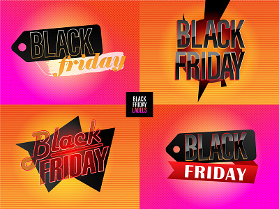 Black Friday Labels ai design labels vector