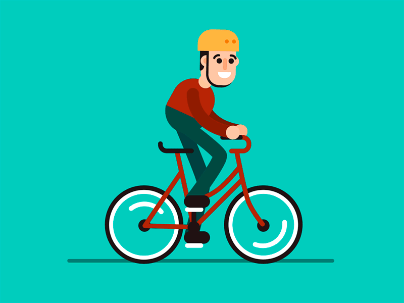 Cycling 2d 2d animation aftereffects animated animated gif animation character character animation cycling gif illustrator loop