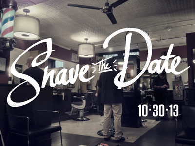 Shave The Date hand lettering type