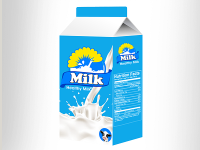 Milk Packaging Template blue milk packaging template