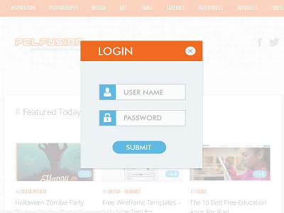 Free Popup Login Form UI PSD free freebie freebies login form psd templates ui ui kit