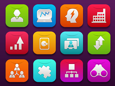 16 Free iOS7 Business Icons - Vector file included ai business free freebies icons png vector