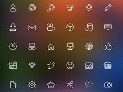 36 Slim Vector Icons - FREE ! by Ferman Aziz on Dribbble