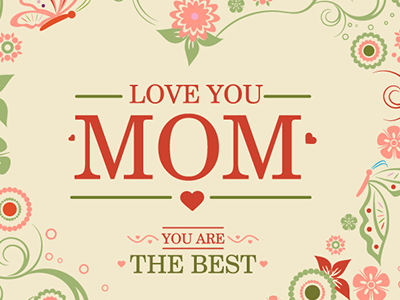 5 Mothers Day Card - Free Vector File