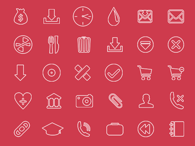 100 Slim Icons - Free AI File