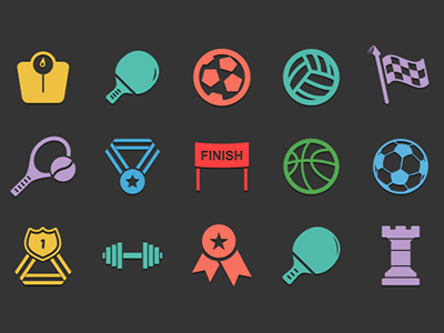100 Sport & Fitness Icons - FREE!