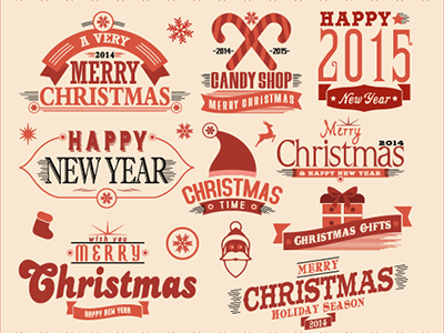 FREE Christmas Set – Labels and Emblems christmas decorative emblems free freebie labels