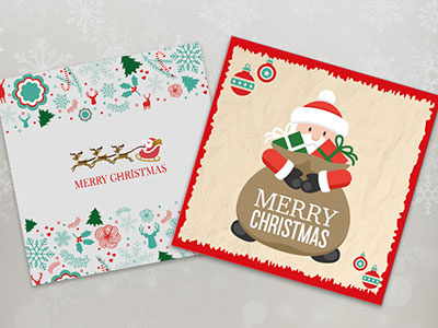 20 Christmas Greeting Cards - Free! christmas greeting cards illustrator new year xmas