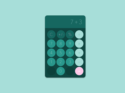Daily UI - 004 calculator challenge dailyui dailyui004 dailyuichallenge design green pink sketch ui