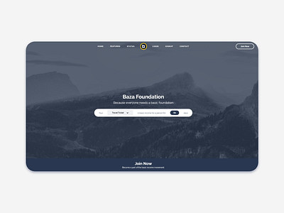 Landing page for a foundation design landing page ui web