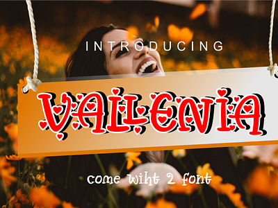 vallenia love - 2 gaya font yang indah