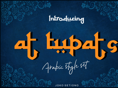 at tupats- arabic stalys set branding craf fonts illustration logo typography