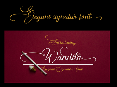 wandita signature font