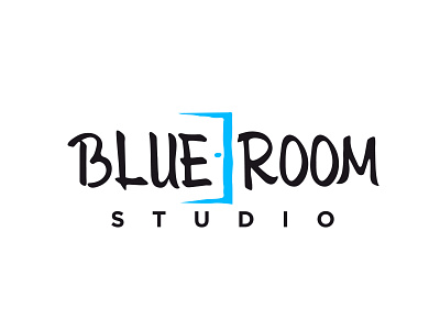 Blue room studio design flat graphic design icon illustration logo logo design logos minimal vector