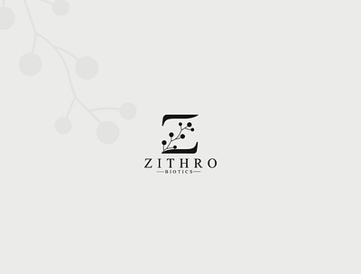 Zithro Biotics branding design flat icon logo logo design logo mark logos minimal vector