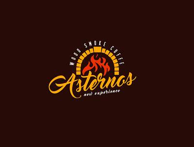 Asternos Coffe bedge logo design emblem graphic design icon logo logo design logos minimal vector