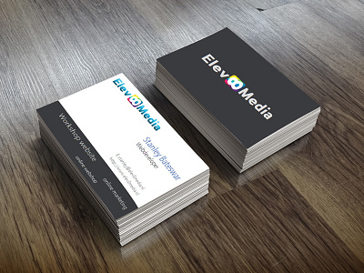 Elev8media business cards business cards design
