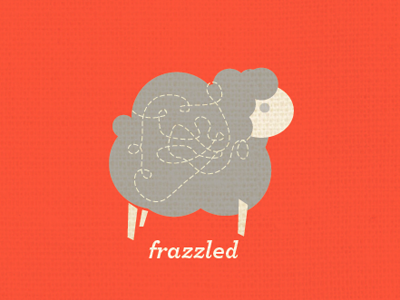 Frazzled Sheep design illustration sheep