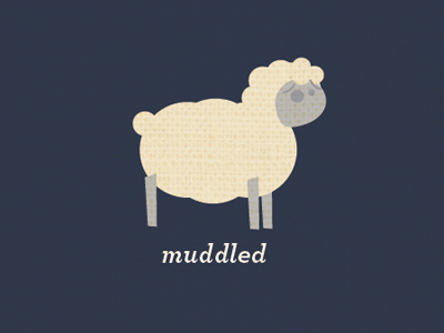 Muddled sheep design illustration sheep