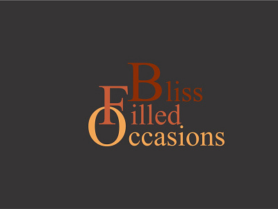 Bliss filled occasions logo DESIGNED branding client design dribbble dubai🇦🇪 graphicdesign illustration logo ux vector