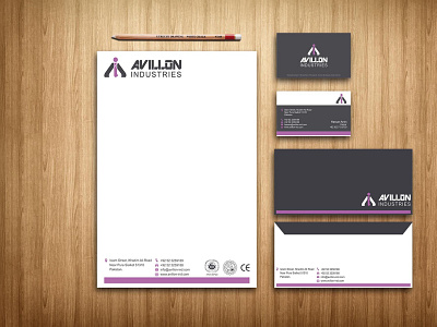 Avillon Industries corporate identity designed branding businesscards client design dribbble dubai🇦🇪 graphicdesign logo uae ux