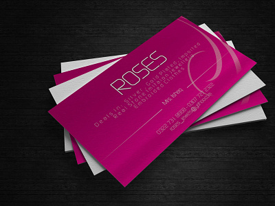 Roses business card designed!