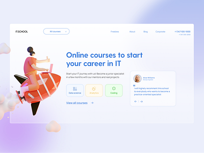 Online education concept first screen concept education first screen illustration minimal service services typography ui web