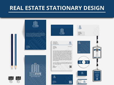 Real Estate Stationary Design branding businesscard card color corporate design design designer estate front real realestate stationery text vector