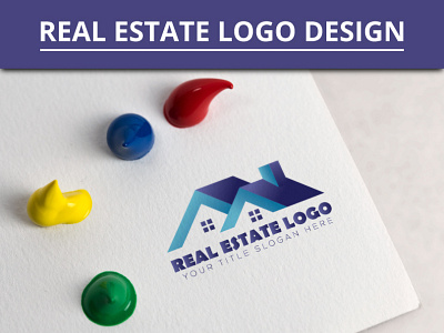 Real Estate Logo Design branding color design front illustrator logo mokcup photoshop real estate logo realestate text vector