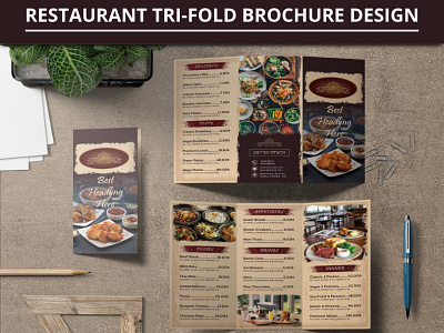 RESTAURANT TRI-FOLD BROCHURE DESIGN