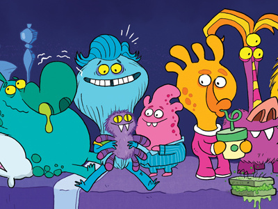 Bedtime Monsters character design childrens book childrenspublishing illustration monsters