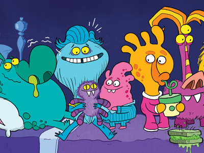 Bedtime Monsters by Aaron Blecha on Dribbble