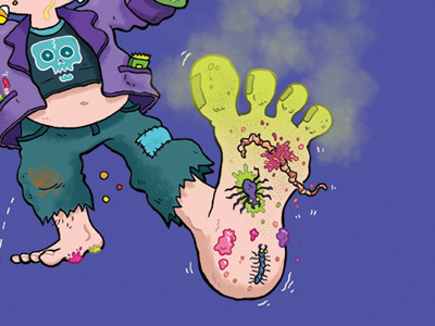 Burp or Treat... Smell my Feet! cartoon character character design childrens halloween illustration monster publishing zombie