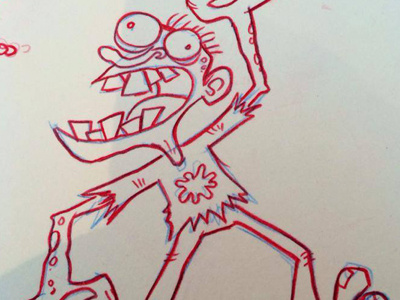 Zombie Sketch cartoon character character design comic illustration sketch zombie