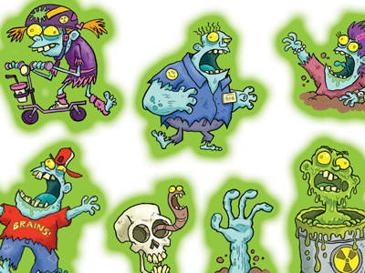 Zombie Tattoos cartoon character character design comic illustration tattoos toy zombie