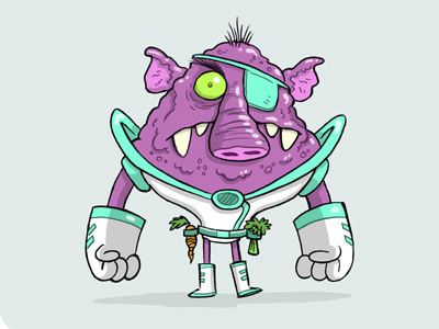 Alien a Day 02- Dr. Bob Glaggleflax, Cosmic Dental Hygienist aliens cartoon character characterdesign comics conceptart conceptdesign doodle drawing illustration kidlitart toydesign