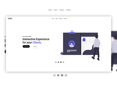 UnDO - Design to Responsive design illustration ui ux web webdeveloper website