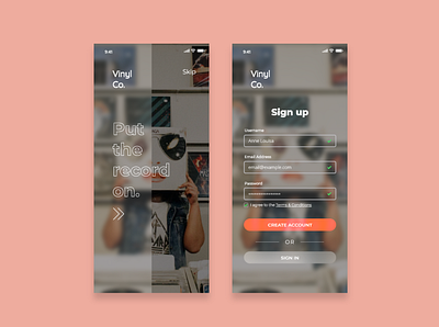 DailyUI #001 - Sign up page (Mobile View) dailyuichallenge mobile ui mobile ui design signup