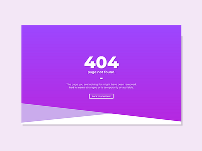 Daily UI #007 - 404 Error Web Page