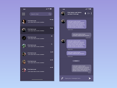 Daily UI #010 - Direct Message App for Mobile chat chatbox dailyuichallenge design direct message mobile ui mobile ui design social