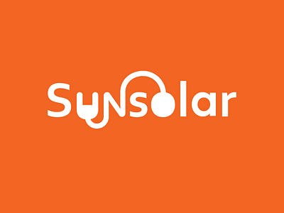 Sunsolar design flat graphicdesign illustrator logo simple solar solar energy sun vector wordmark