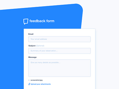 Feedback Form - XD Freebie by Radu Vlc on Dribbble