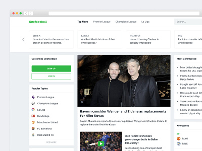 Onefootball Website