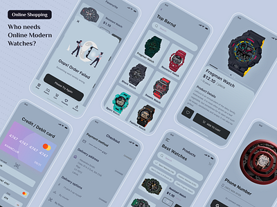 Modern Watch App Design branding design graphic design landing page design mobile app design product design ui ux website website design