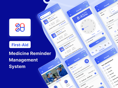 Medicine Reminder Mobile App Design app design doctor app doctor appointment landing page design minimal mobile app design product design ui ux