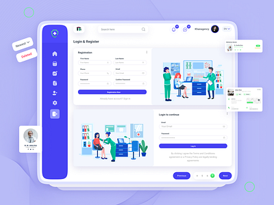 Medical_SaaS-Login & Registration branding dashboard design graphic design landing page design medical admin medical dashboard medical ui dashboard mobile app design product design registration dashboard sign in dashboard ux website design