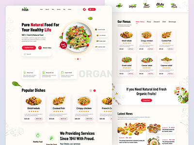 Fresh Natural Food - Landing Page Design