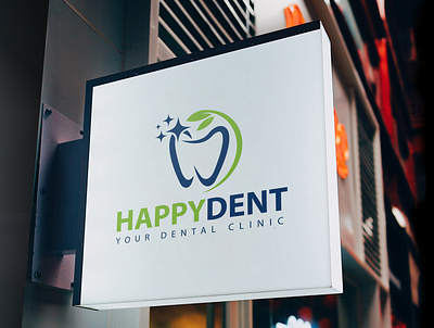 HAPPYDENT branding dental care dental clinic dental logo dentist dentistry doctor fresh hospital illustration logo design teeth toothpaste vector