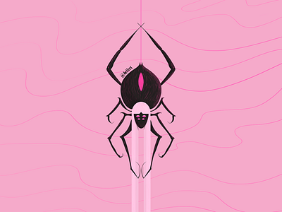 ARACHNE arachne arachnid artwork design digital art digital illustration digital painting hellzes illustration monster pink spider